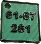 מחזיק מפתחות מספר רישוי לרכב חקלאי