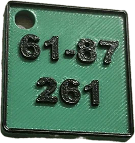 מחזיק מפתחות מספר רישוי לרכב חקלאי