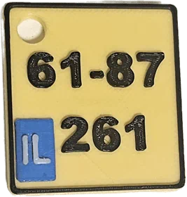 מחזיק מפתחות מספר רישוי לאופנוע